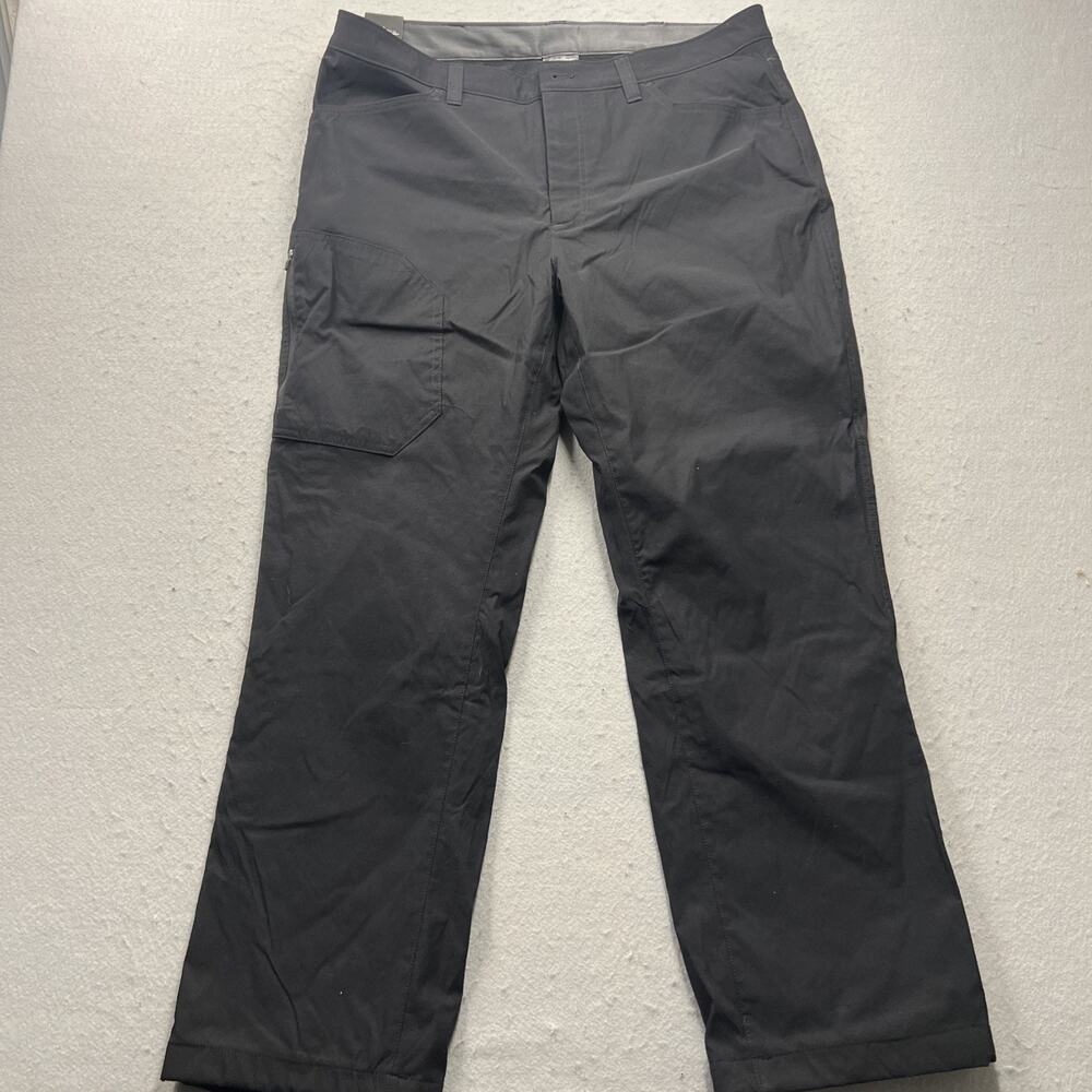 Eddie Bauer Mens Fleece Lined Tech Pants 36x30 Stretch UPF Water Repellent Black